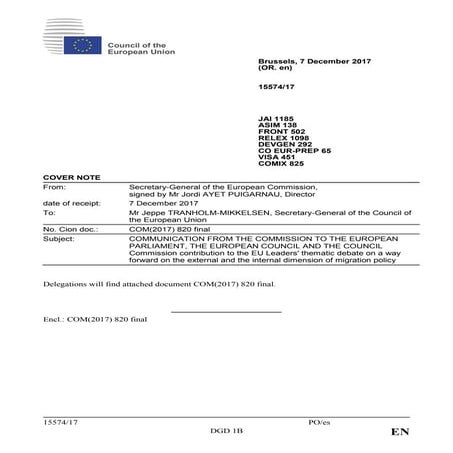 Council of the EU on Migration