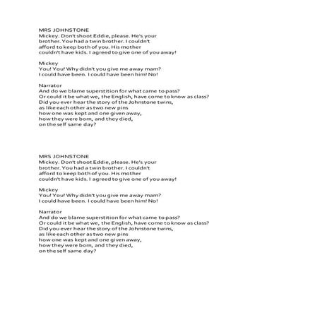 Blood Brothers: Council Chamber