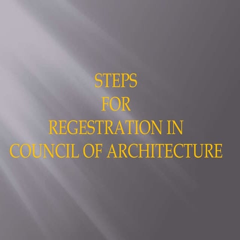Registration council of architecture