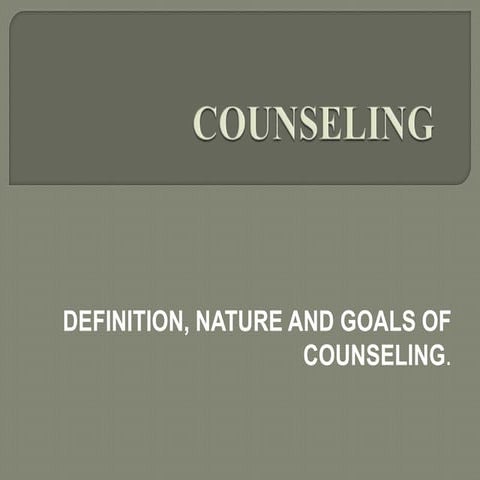Counseling
