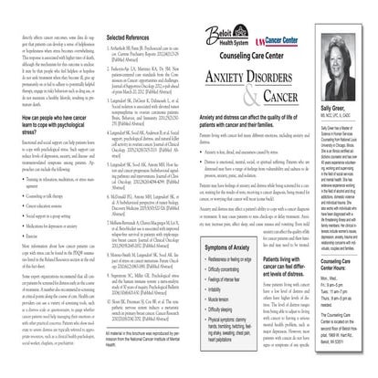 Counseling anxiety disorders brochure