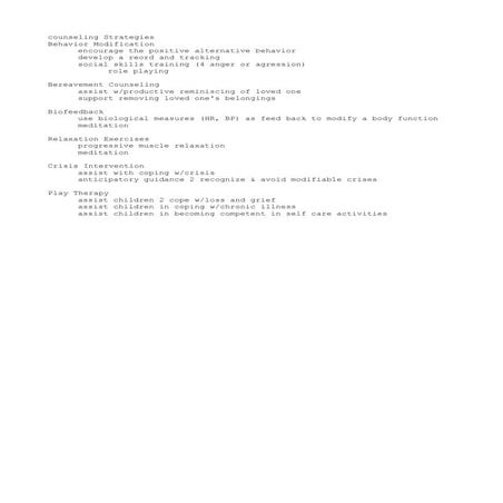 Counseling Strategies 4 RN's