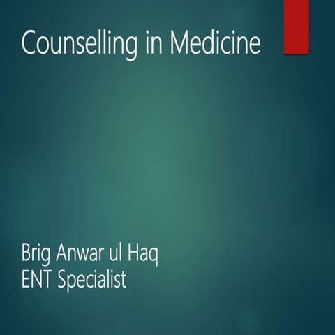Counselling in Medical Profession