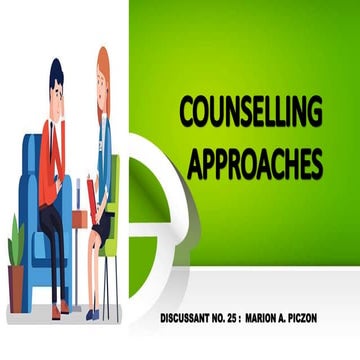 COUNSELLING APPROACHES Report no. 25 Marion A. Piczon.pptx