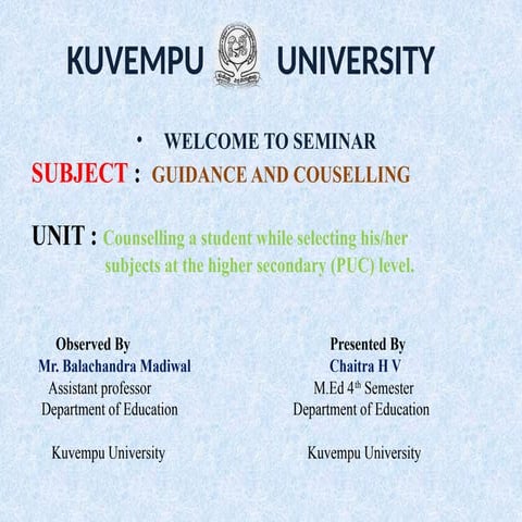 counselling  for higher secondary students