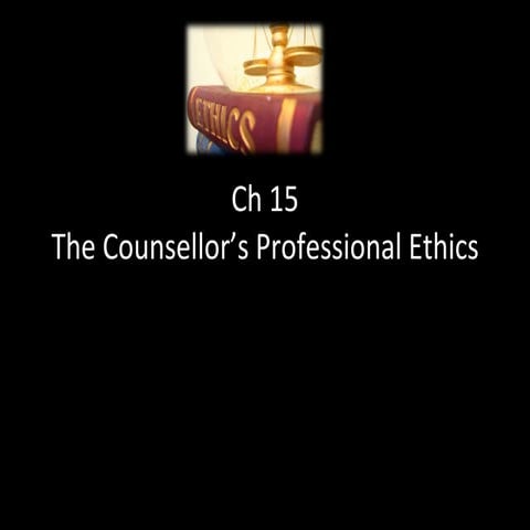 Counsellors Professional Ethics