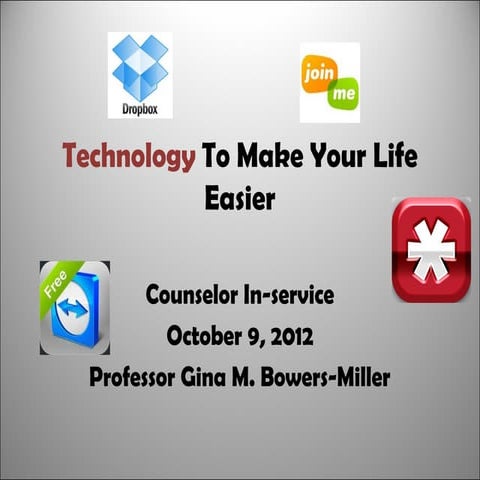 Counselor inservice presentation technology