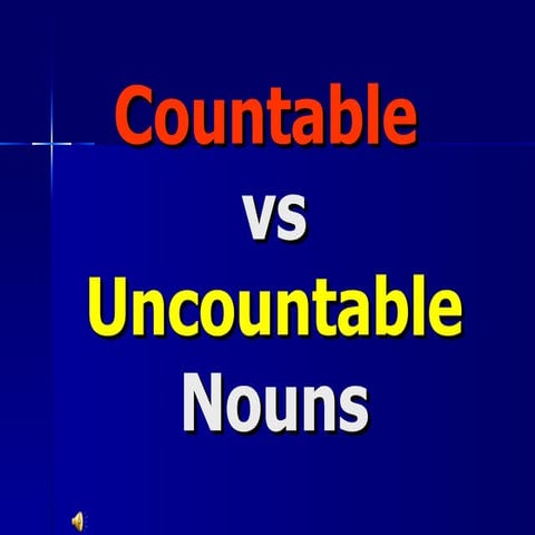 Countable and uncountable nouns
