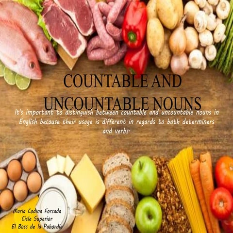 Countable and uncountable nouns