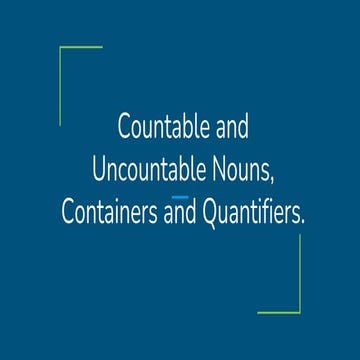 Countable and uncountable nouns