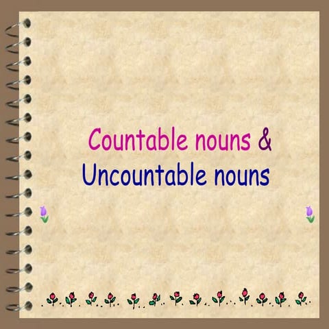 Countable n uncountable nouns