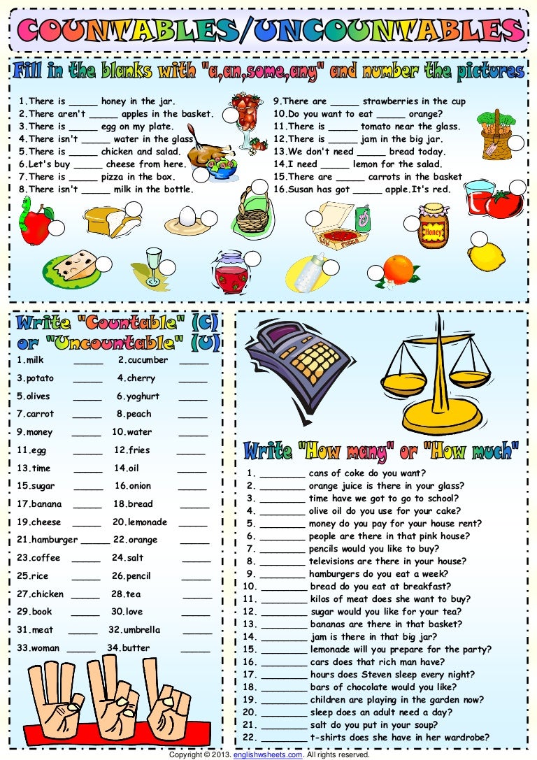Countables and uncountables 1