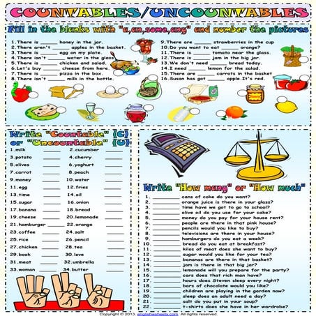 Countables and uncountables 1