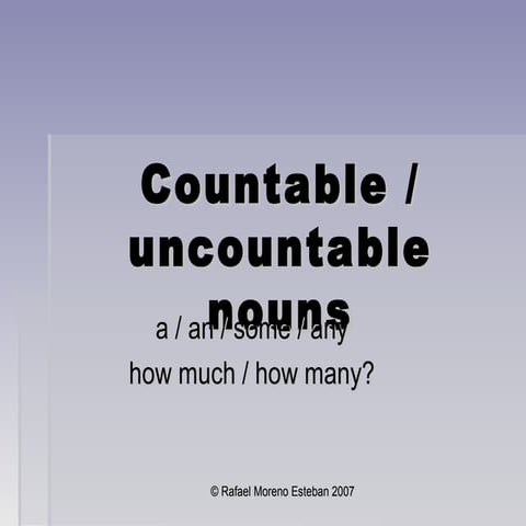 Countable uncountable
