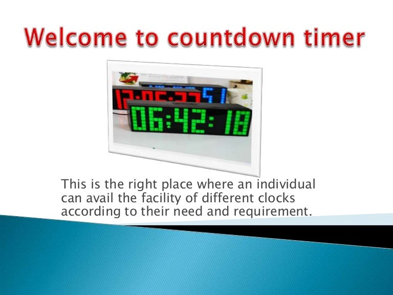 Countdown Timer Embedded In Powerpoint