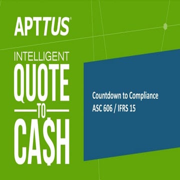 Countdown to Compliance: Are you ready for ASC 606 / IFRS 15