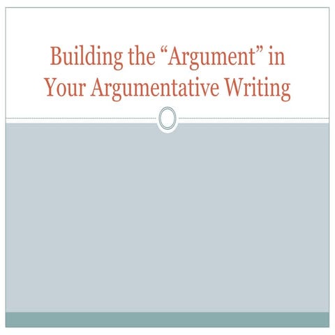 Counter arguments