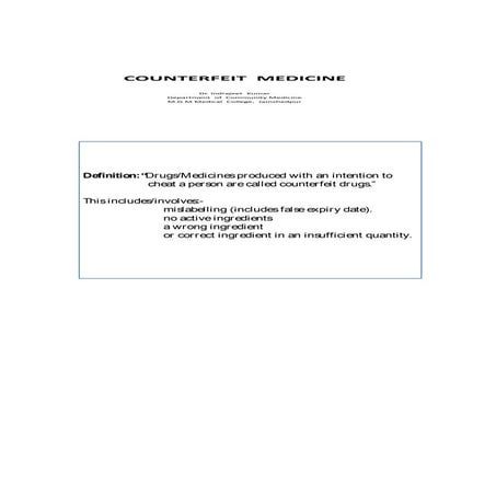 Counterfeit medicine print