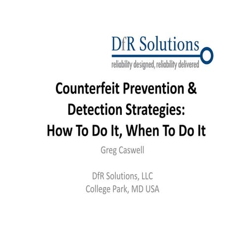 Counterfeit Part Awareness to prevent counterfeit issue | PDF