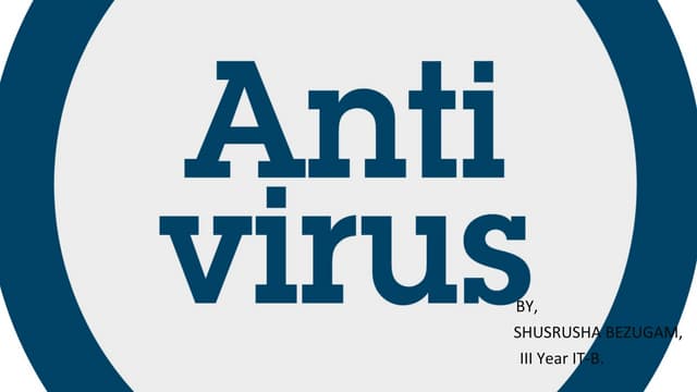 Counter Measures Of Virus