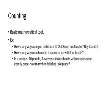 Counting Techniques - Discrete Structures 2