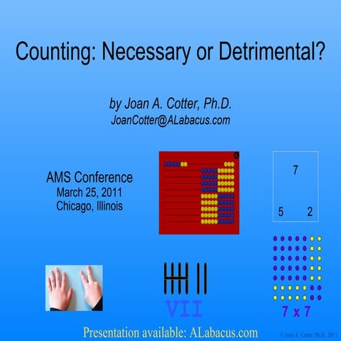AMS: Counting-Necessary or Detrimental?  March 2011