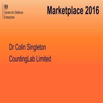 CDE Marketplace Sept 2016: CountingLab Ltd (Autonomy & Big Data