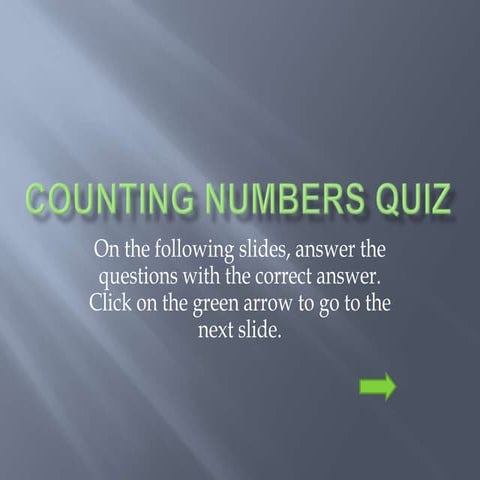Numbers 1-20 Quiz | PPTX
