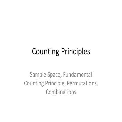 Countingprinciple