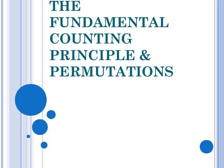 The Fundamental Counting Principle