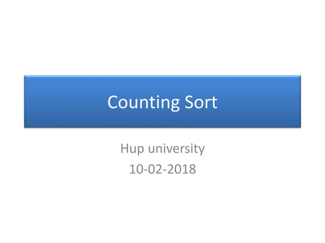 Counting sort