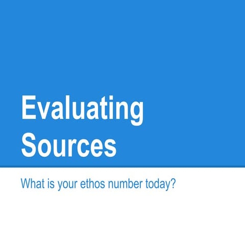 Counting your ethos