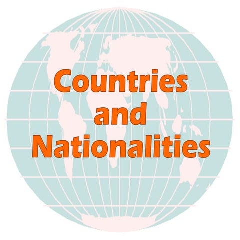 Countries and nationalities
