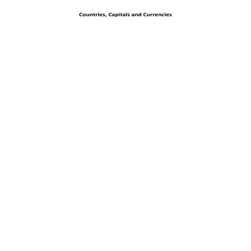 Countries Capitals Currencies Pdf