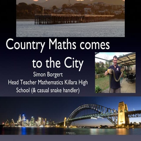 Country maths comes to the city