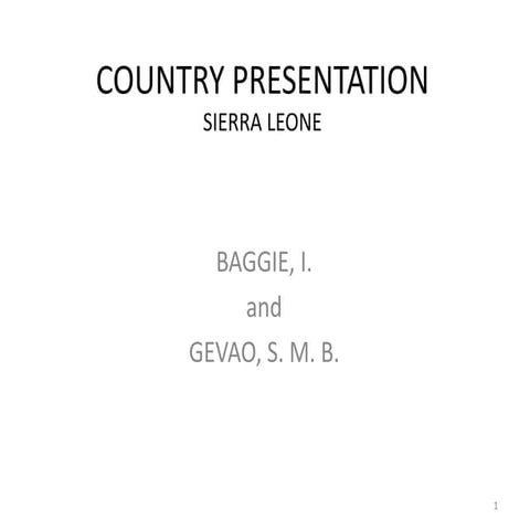 Country presentation   joint taskforce meeting - sierra leone