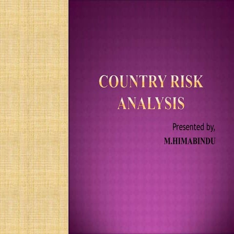 Country risk analysis