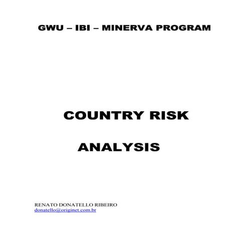Country risk analysis