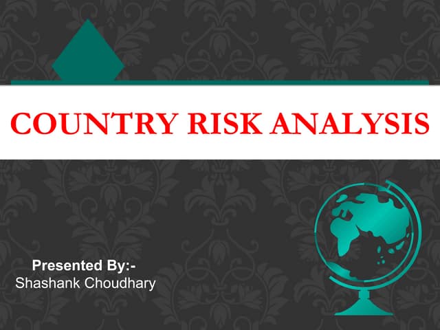 Country Risk Analysis