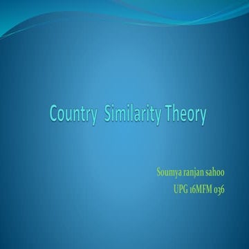 Country similarity theory
