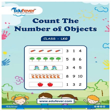 Count the Number of Objects - LKG Maths Worksheet | PDF