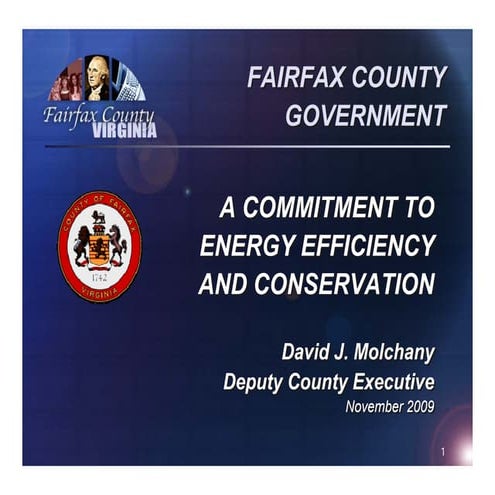 Commitment to Energy Efficiency and Conservation in Fairfax County