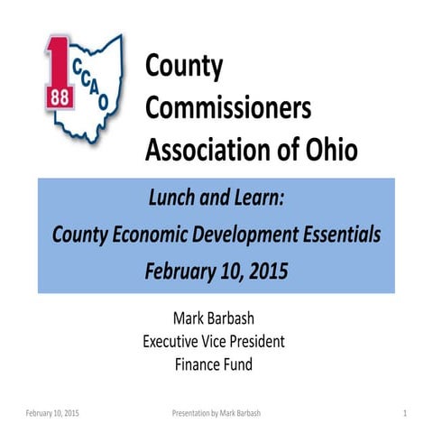 Counties Play an Important Role in Economic Development