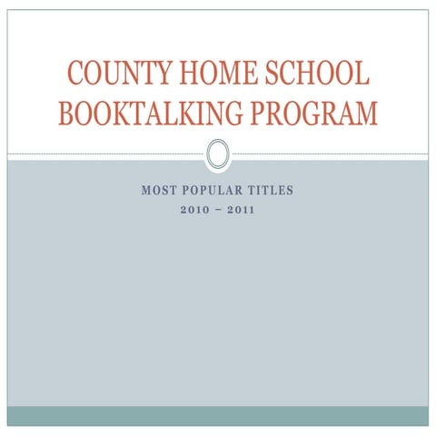 County homeschoolfavbooks2010 2011