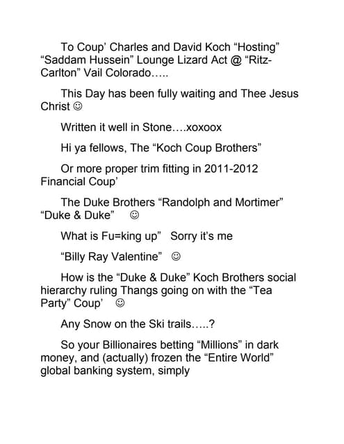 2011-2012 Koch Coup Brothers 