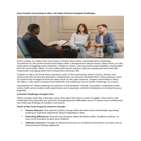 Couples Counseling In Utica, NY.....docx