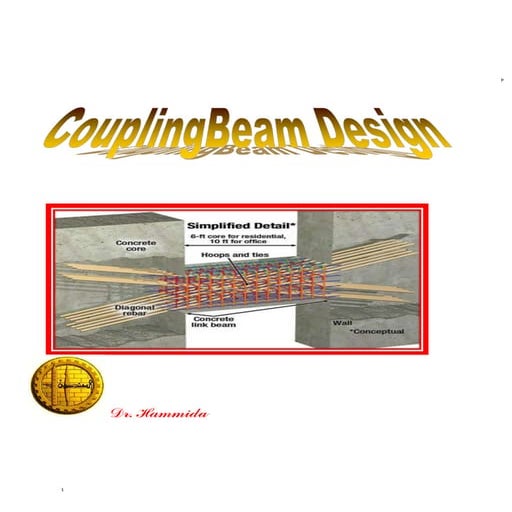 Coupling beams design   كمرات وجوائز ربط بجدران القص