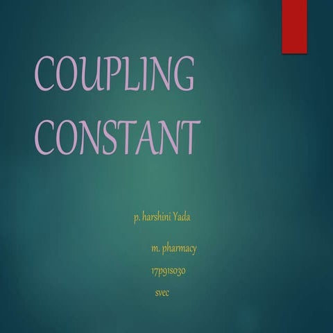 Coupling constant