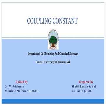 Coupling constant