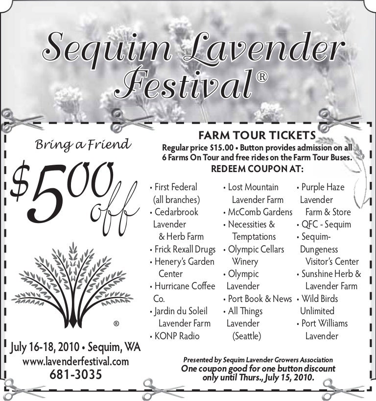 Sequim Lavender Festival Coupon